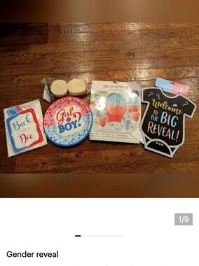 Gender Reveal Party Supplies  and Decorations Lot- Girl Or Boy? Blue and Pink